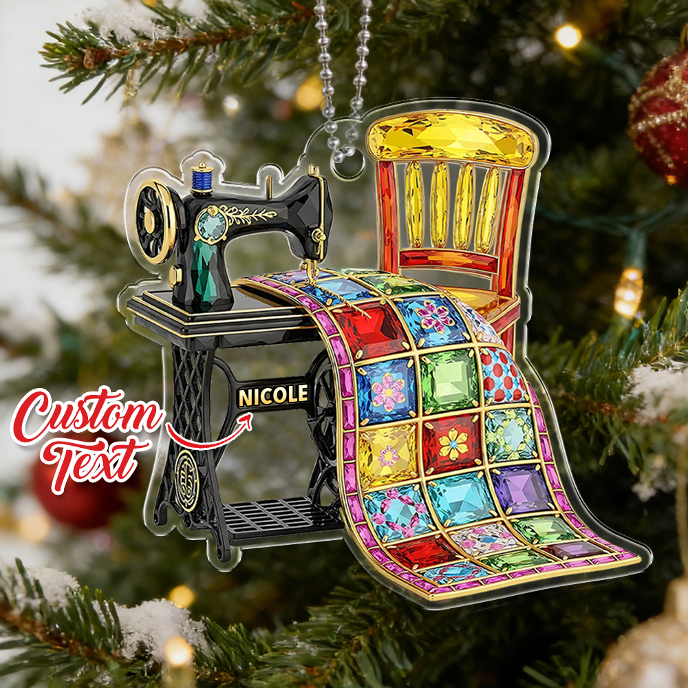 Sewing Machine Ornament - Personalized Gifts For Sewing Lovers