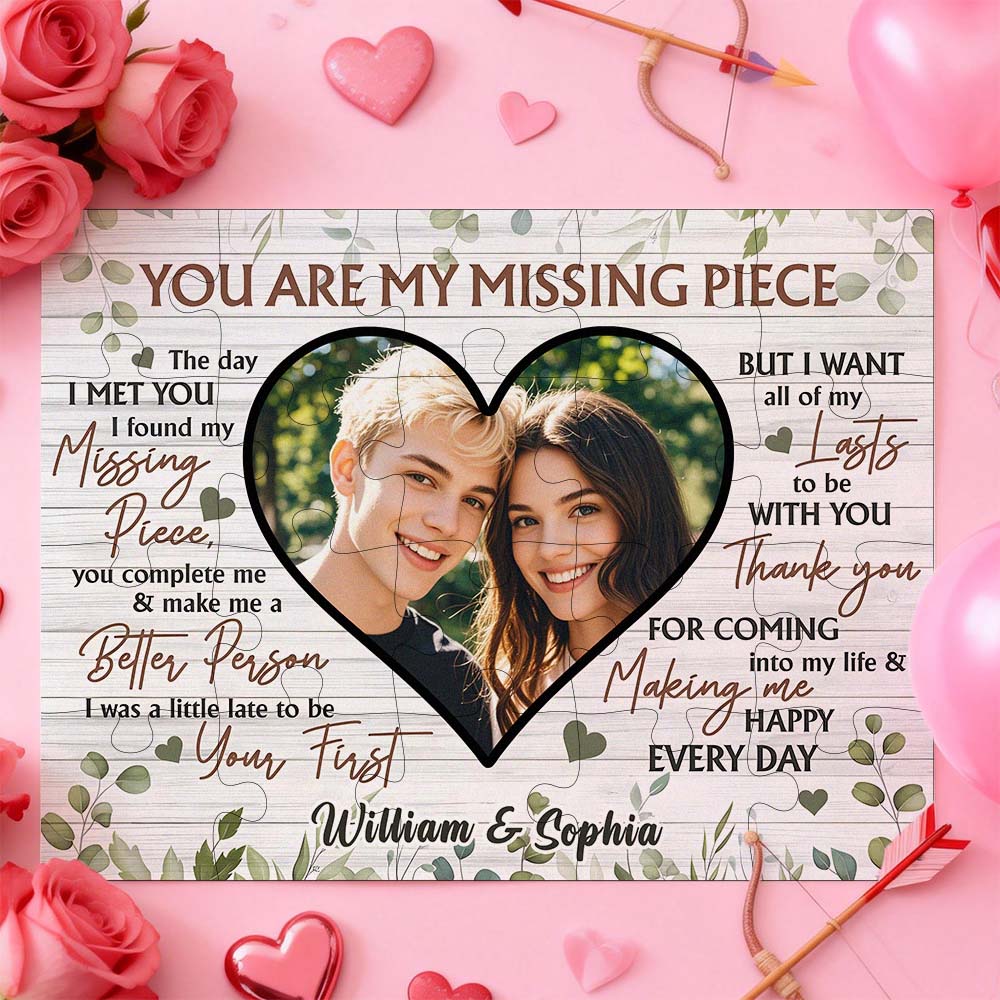 Custom Photo Puzzle - The Perfect Couple's Game Valentine's Day Gift for Couples