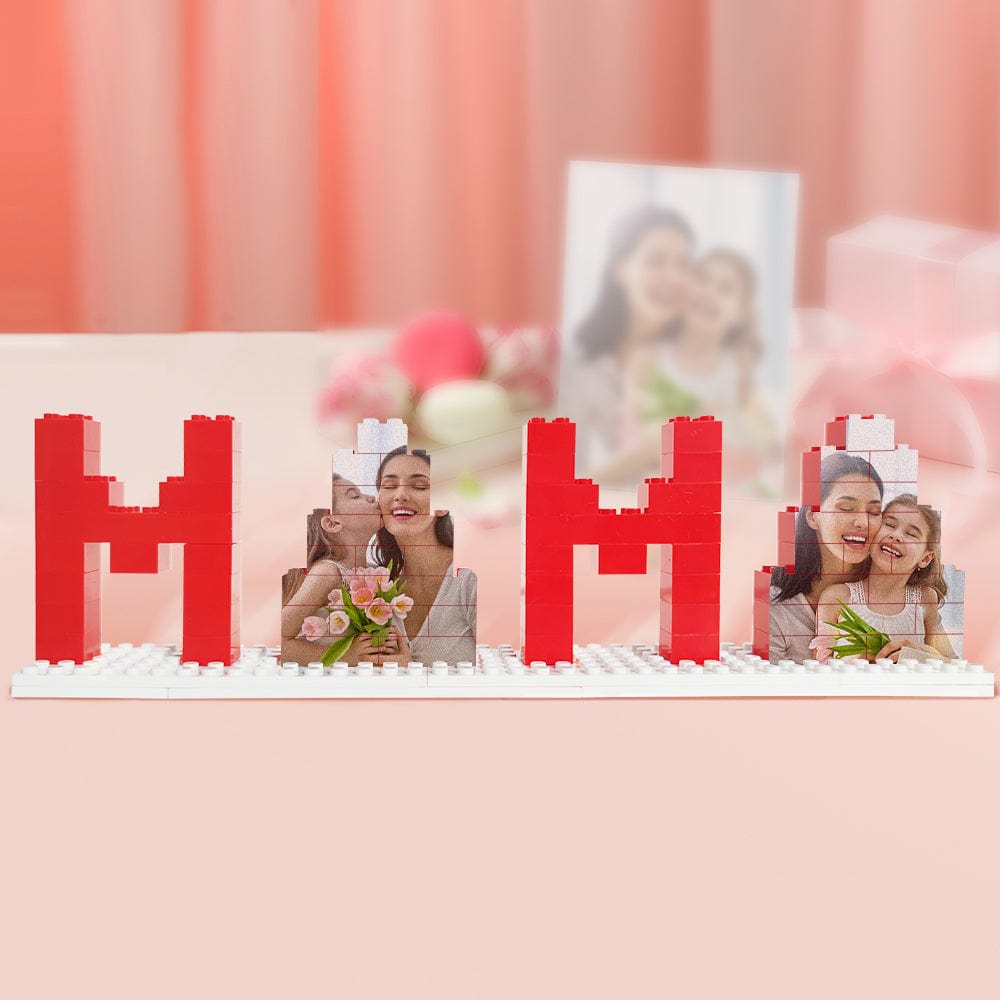 Personalized Mama Photo Building Brick Puzzles Photo Block Mother's Day Gifts - Giftlab