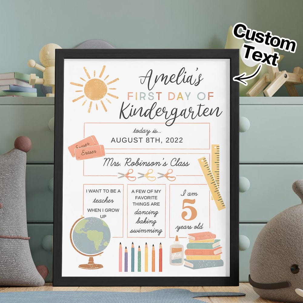 Personalized Back to School Sign First Day of School Sign Gifts for Kids - Giftlab