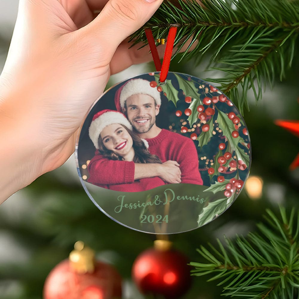 Personalized Christmas Photo Ornament Christmas Tree Decoration Gifts for Family or Friends - Giftlab