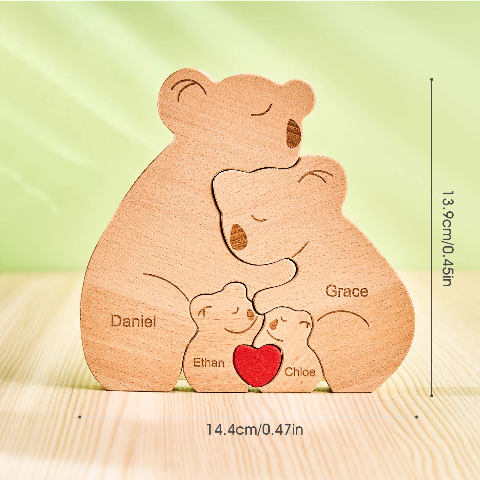 Custom Family Name Koalas Wooden Puzzle Xmas Gifts For Family - Giftlab