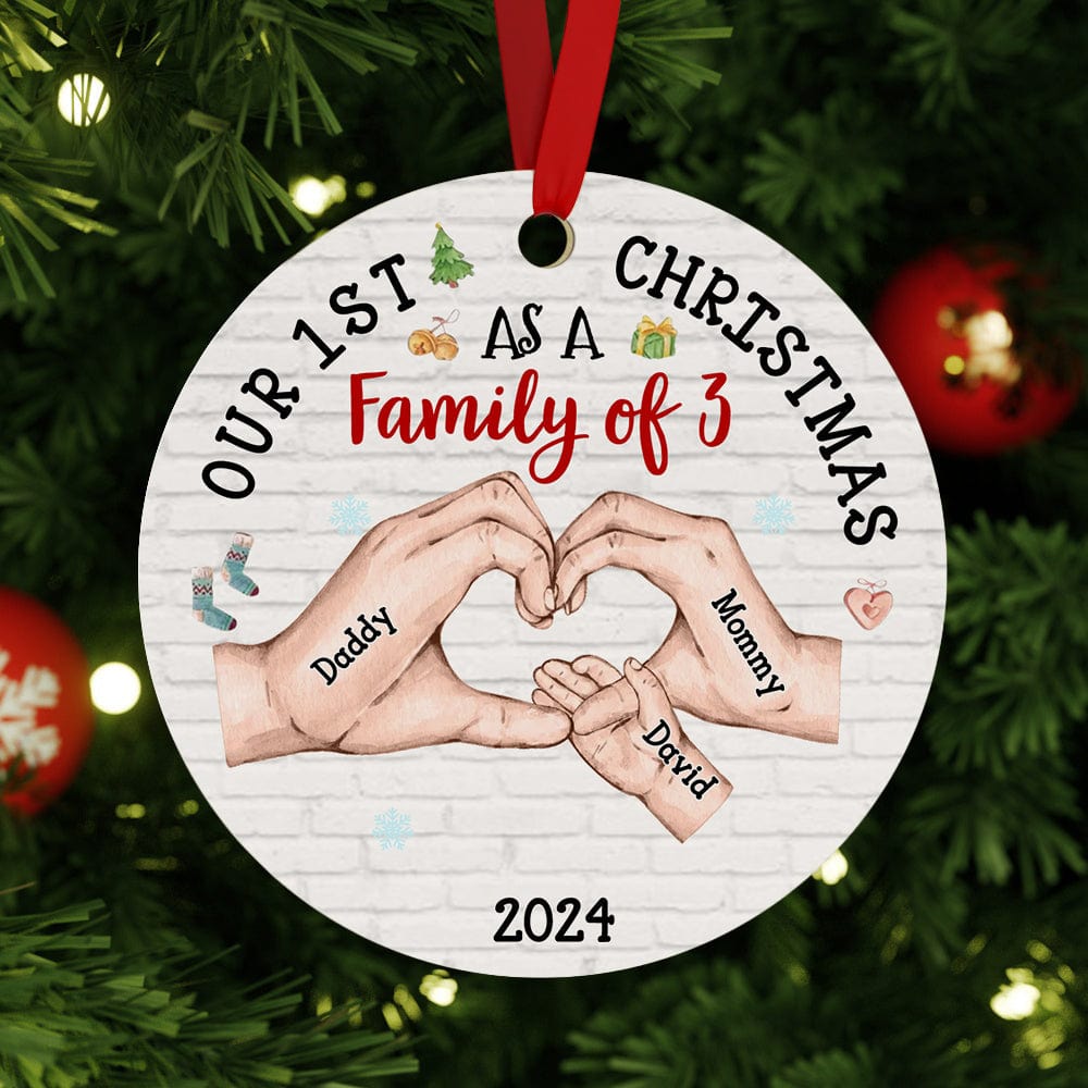 Personalized Baby's First Christmas As A Family Ornament Christmas Tree Decoration for Christmas Gifts - Giftlab
