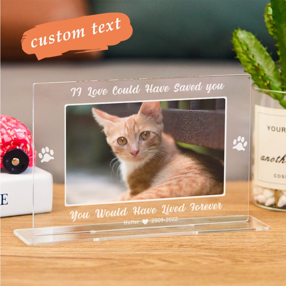 Memorial Plaque with Picture Personalized Ornaments Pet Memorial Gifts Sympathy Gift - Giftlab