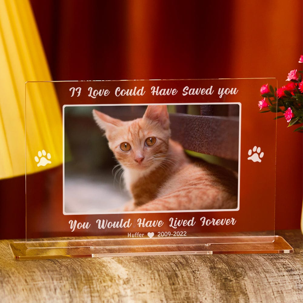 Memorial Plaque with Picture Personalized Ornaments Pet Memorial Gifts Sympathy Gift - Giftlab