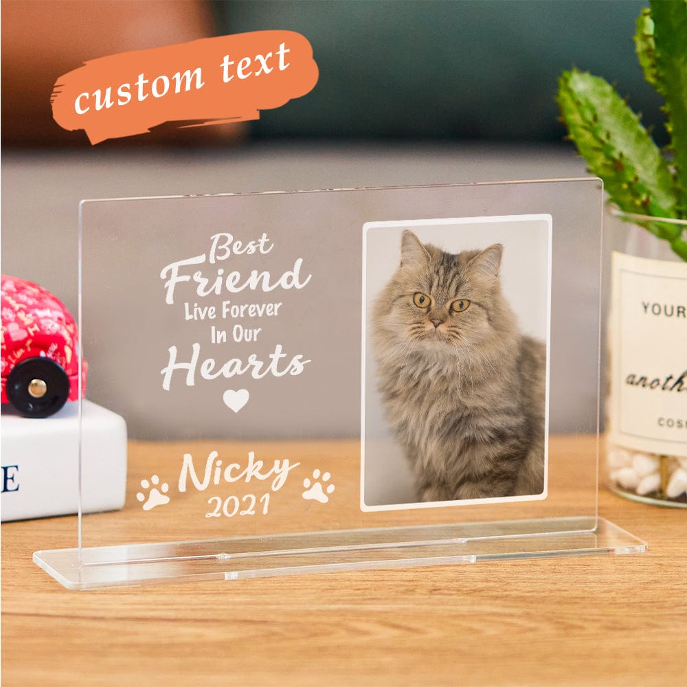 Custom Photo Plaque Acrylic Plaque Personalized Ornaments Pet Loss Sympathy Gifts - Giftlab