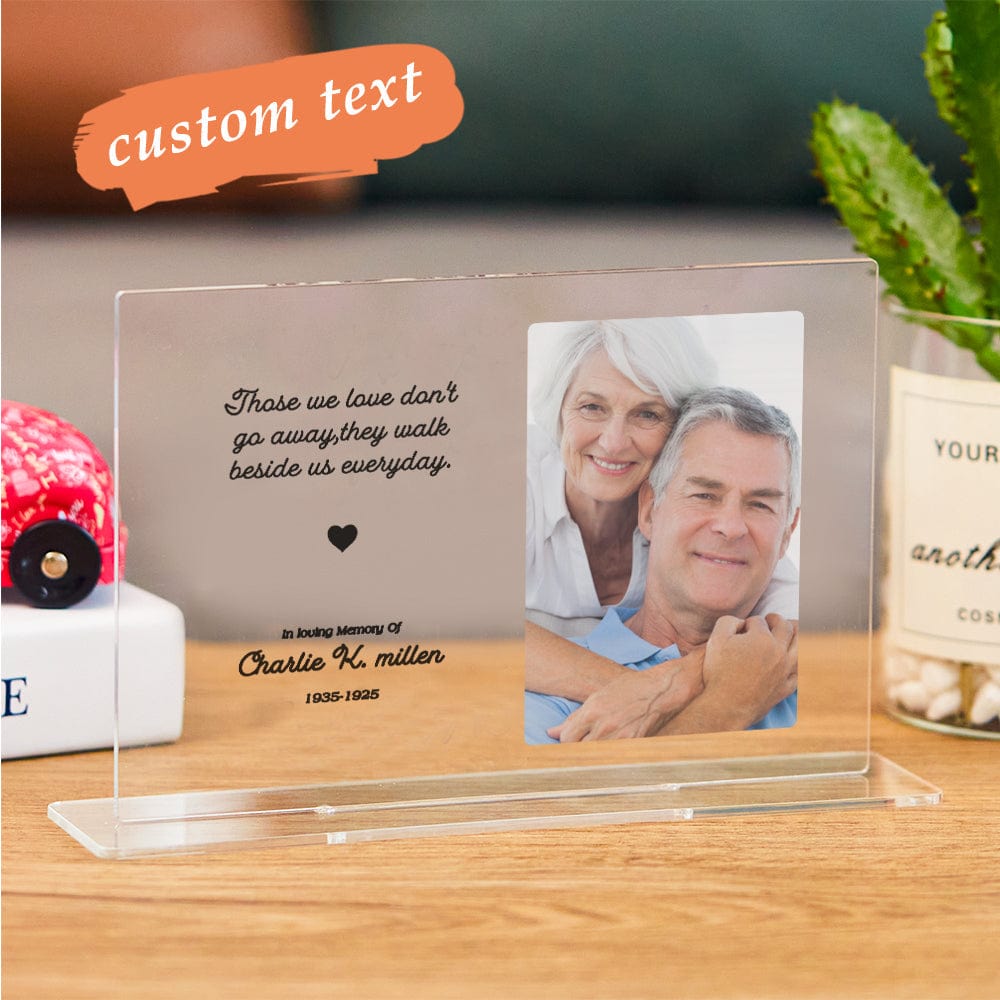 Memorial Plaque With Photo Personalized In Loving Memory Ornaments Sympathy Gift - Giftlab