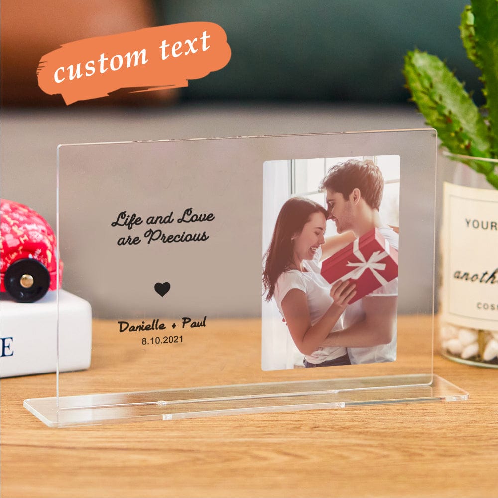Custom Photo Plaque Acrylic Plaque Ornaments Anniversary Wedding Gift for Couple - Giftlab