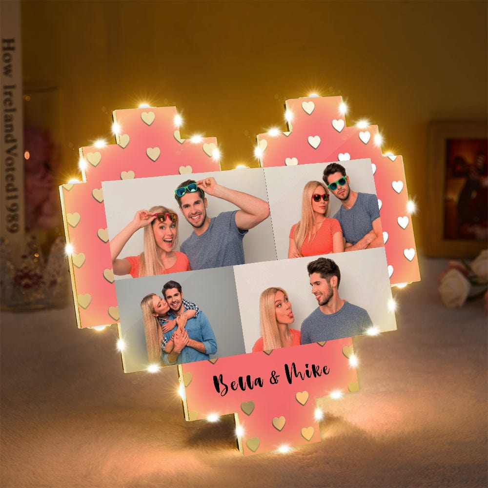 Personalized Picture Collage Photo Light Valentine Gifts for Wife Acrylic - Giftlab