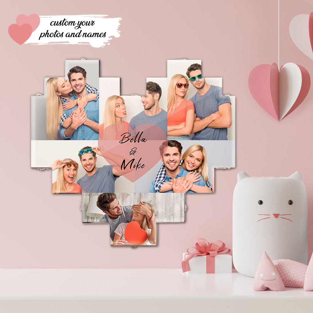 Long Distance Gifts Custom Photo Collage Photo Light Gifts for Her Acrylic - Giftlab