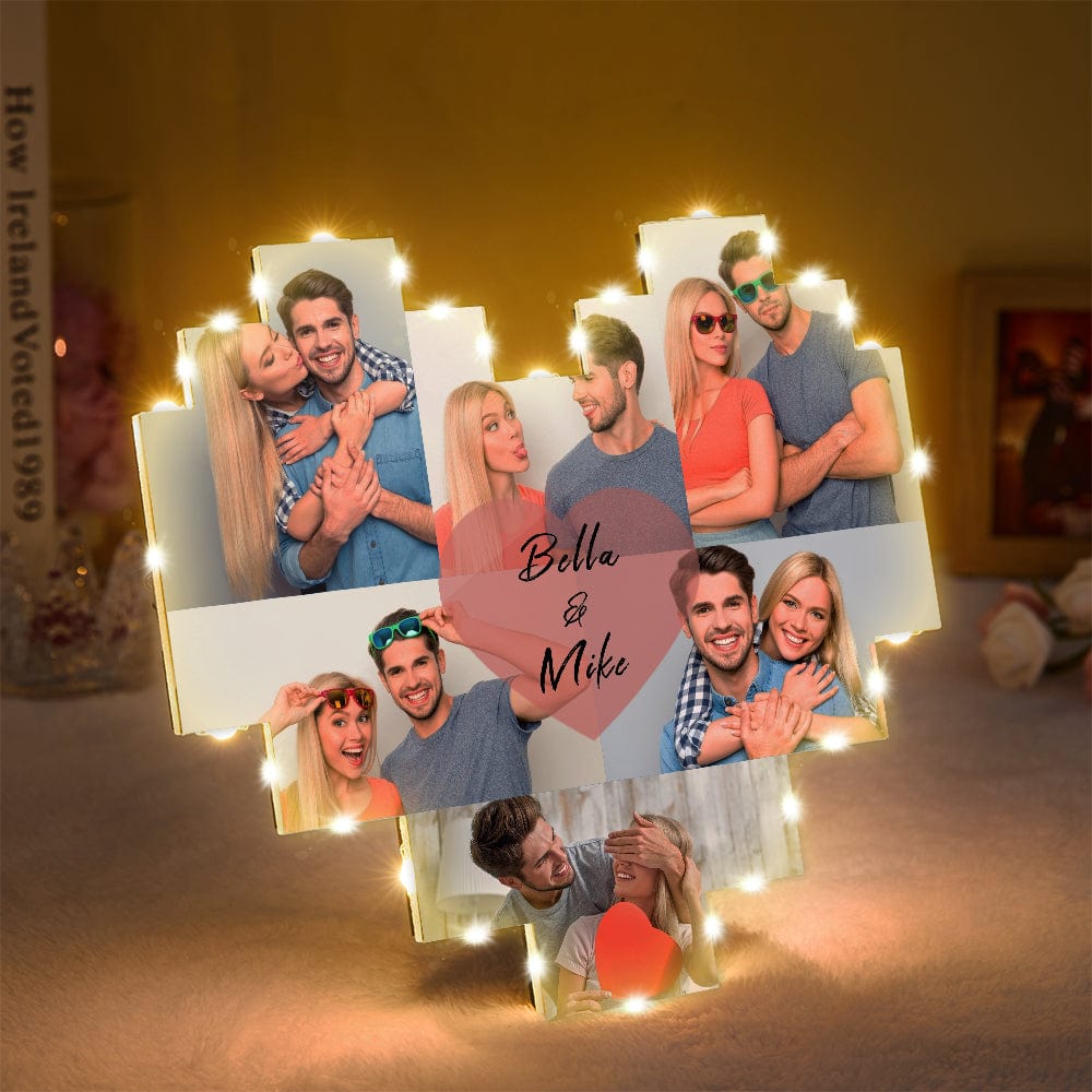 Long Distance Gifts Custom Photo Collage Photo Light Gifts for Her Acrylic - Giftlab