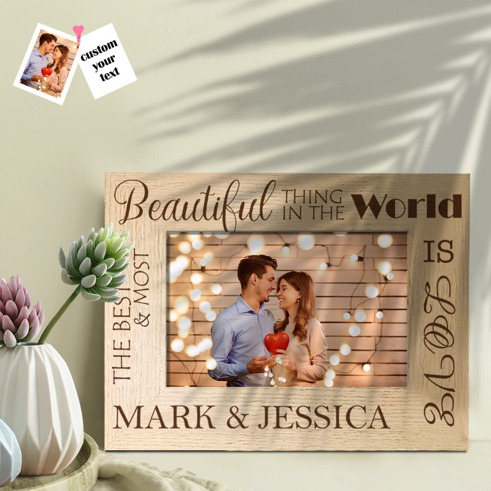 Custom Photo Frame Love Quotes Personalized Picture Frame Birthday Gift for Her - Giftlab