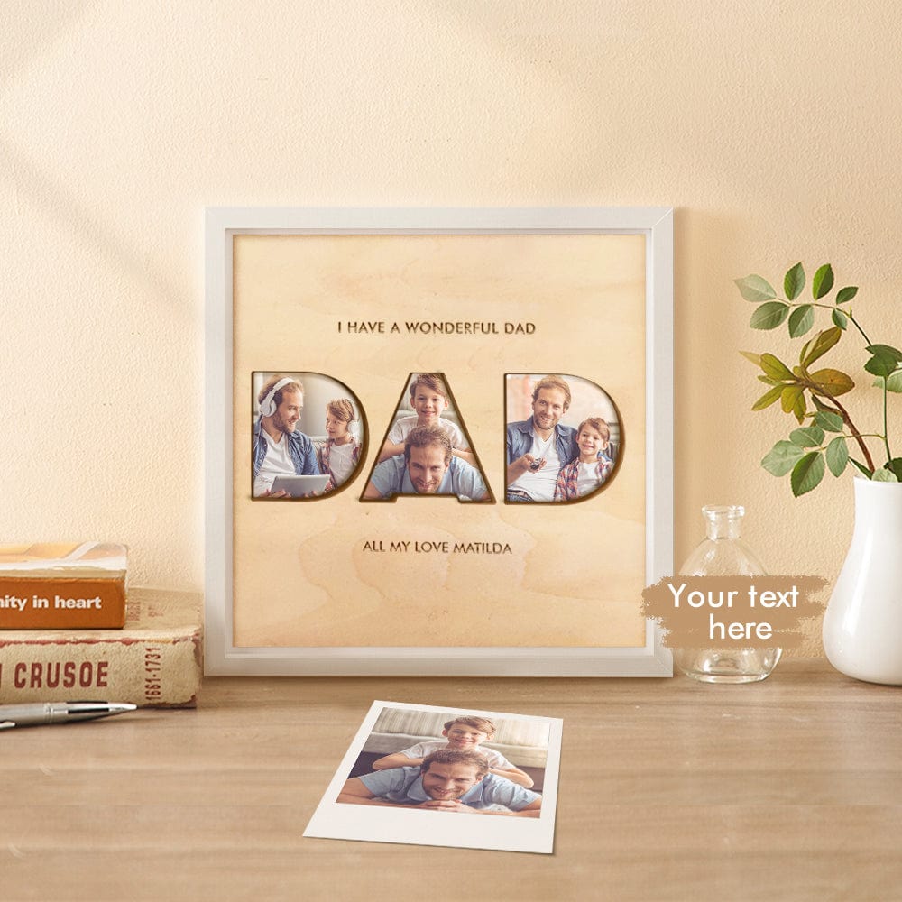 Custom Collage Dad Photo Tiles Personalized Photo Print Wall Art Gift for Father's Day - Giftlab