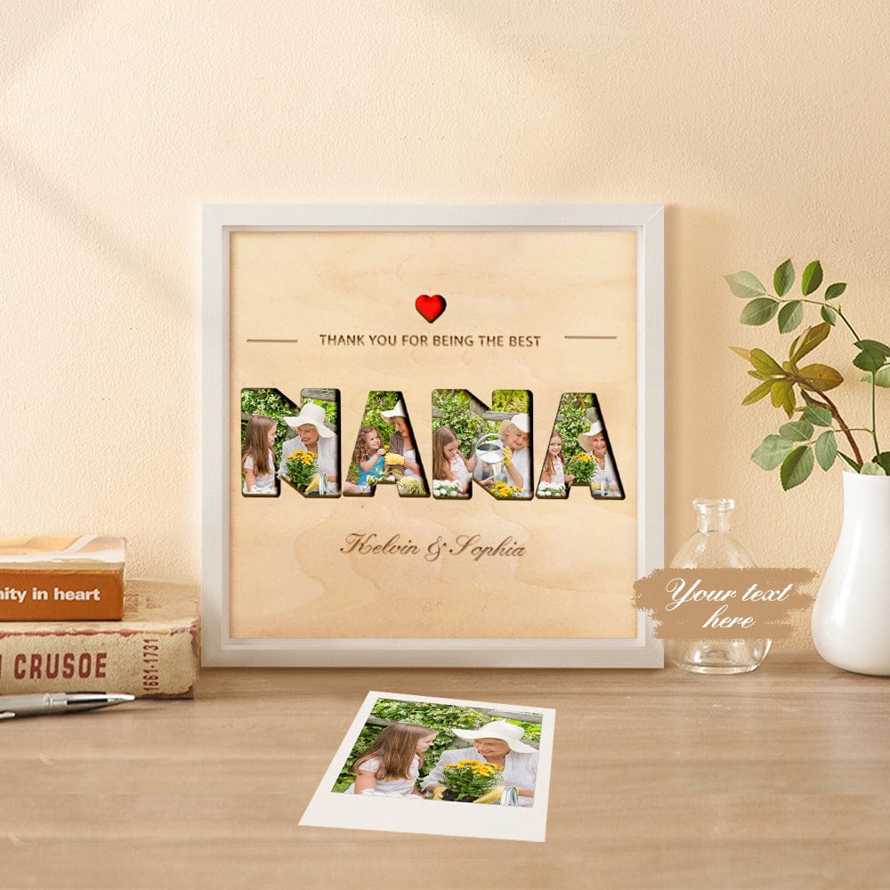 Custom Collage Nana Photo Tiles Personalized Photo Print Wall Art Gift for Grandma - Giftlab