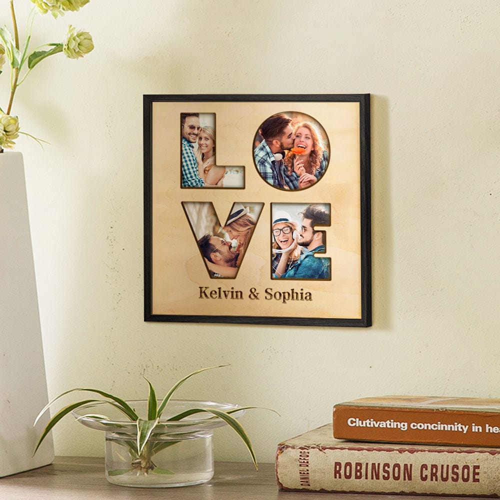 Custom Collage Love Photo Tiles Personalized Photo Print Wall Art for Wedding Gift - Giftlab