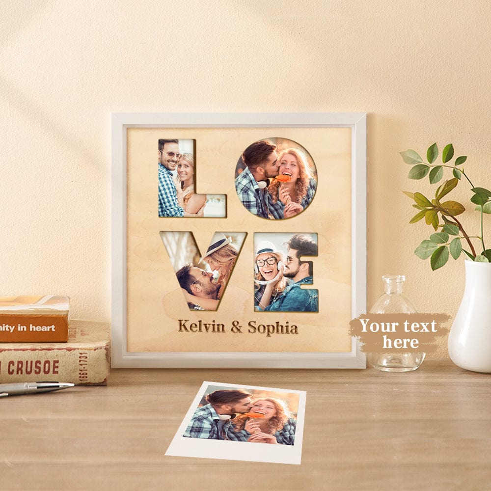 Custom Collage Love Photo Tiles Personalized Photo Print Wall Art for Wedding Gift - Giftlab