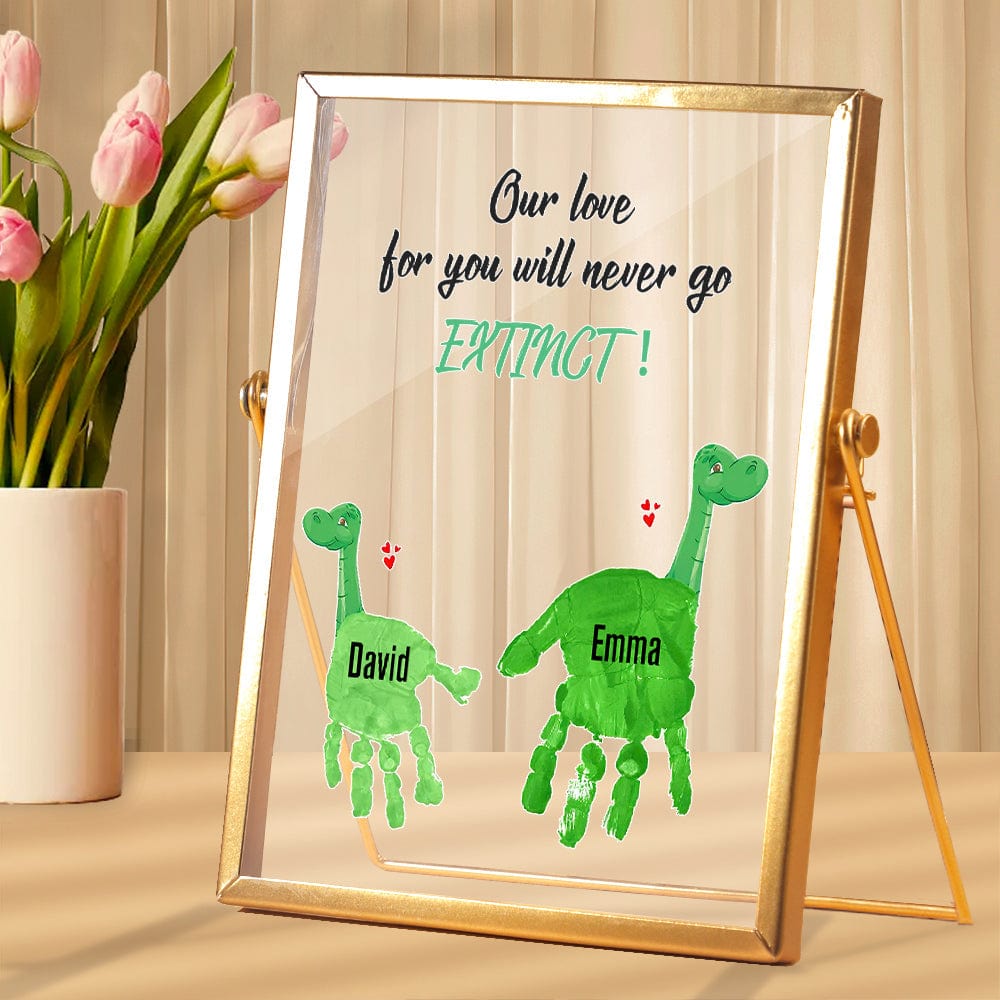 Custom Handprint Art Plaque Personalized Names Plaque Mother's Day Gifts - Giftlab