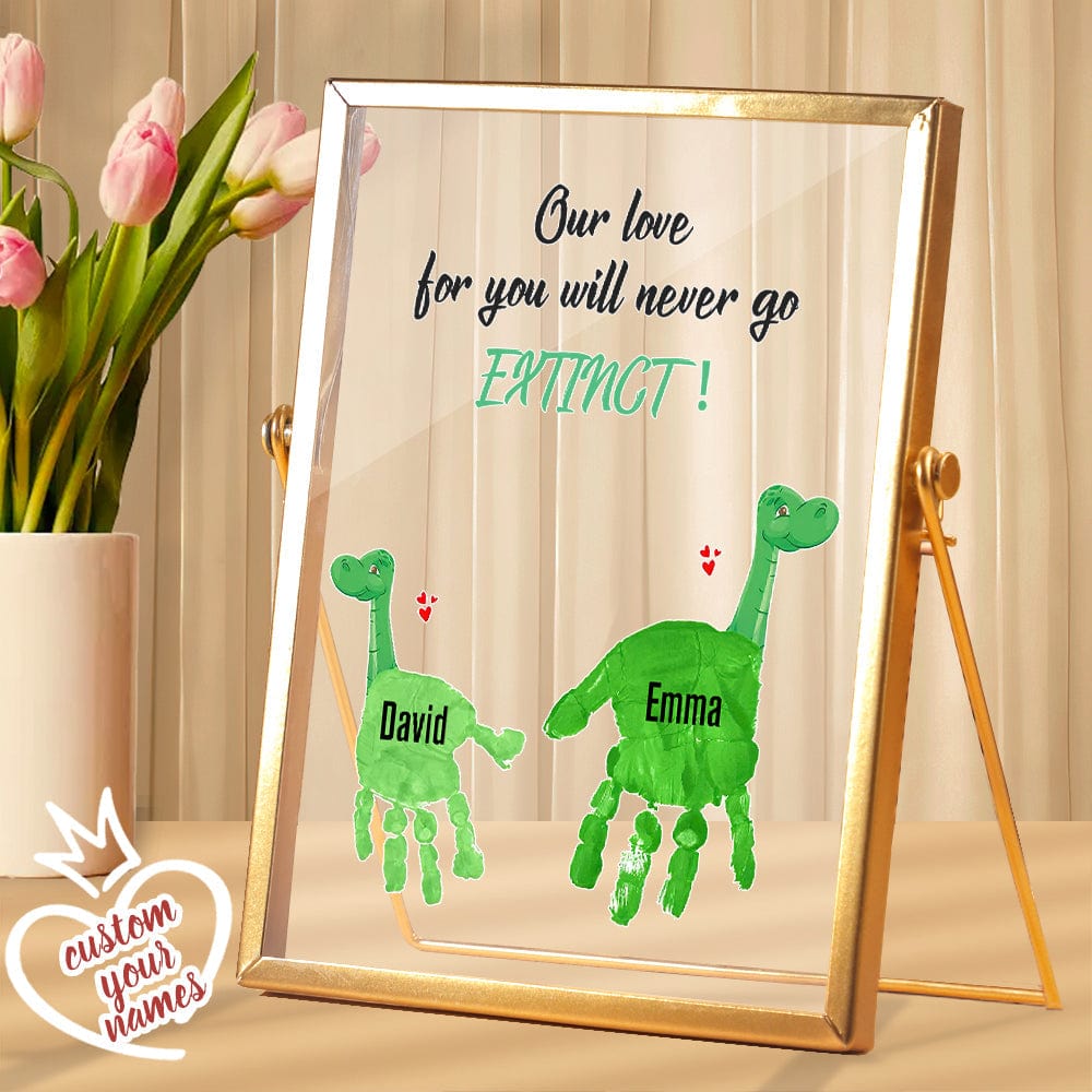 Custom Handprint Art Plaque Personalized Names Plaque Mother's Day Gifts - Giftlab