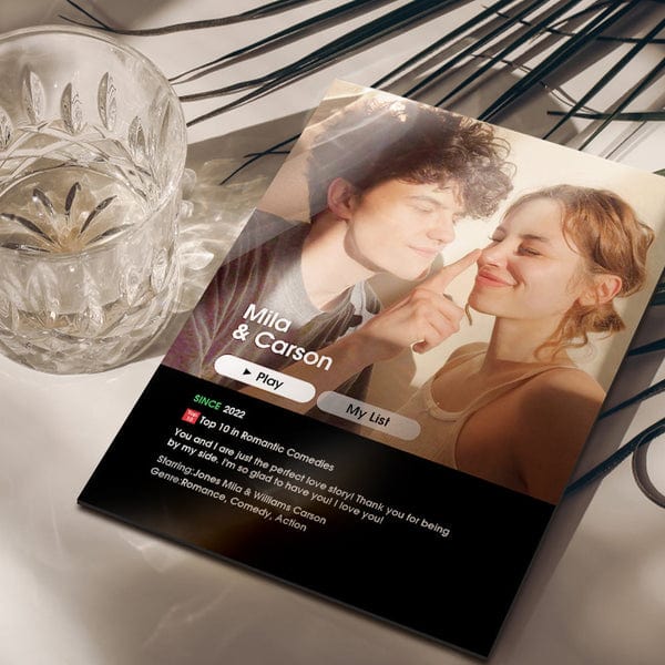 Custom Love Movie Poster Plaque Gifts for Couples Personalized Home Decor - Giftlab