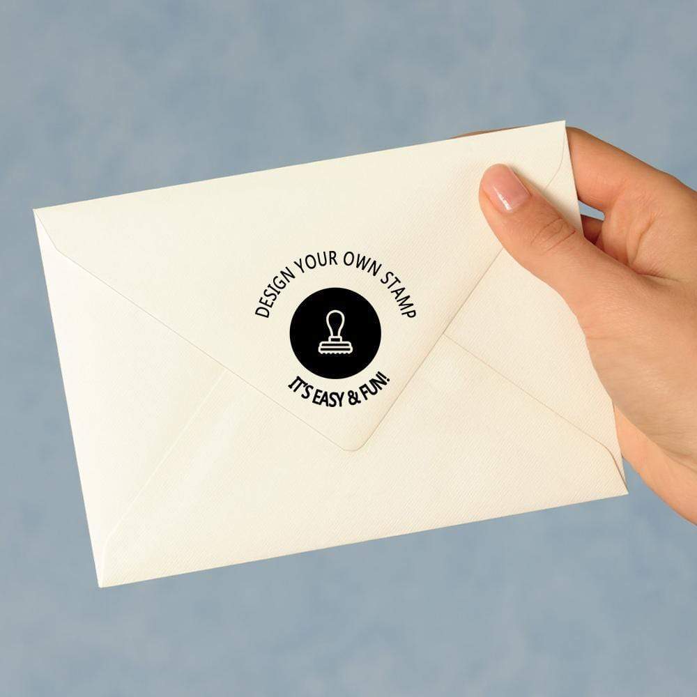 Custom Logo Stamp Round Self Inking Stamp Business Gifts - Giftlab