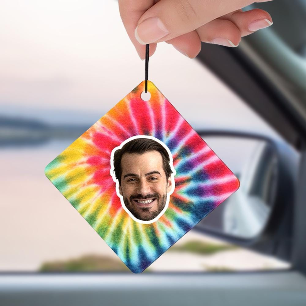Picture Car Air Fresheners Custom Car Fresheners Personalized Tie Dye Gifts Gifts for Him - Giftlab