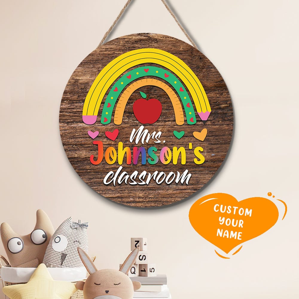 Teacher Appreciation Gifts Custom Teacher Name Sign for Door - Giftlab