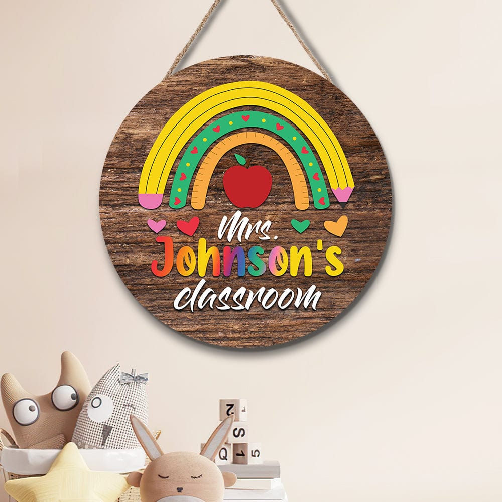 Teacher Appreciation Gifts Custom Teacher Name Sign for Door - Giftlab