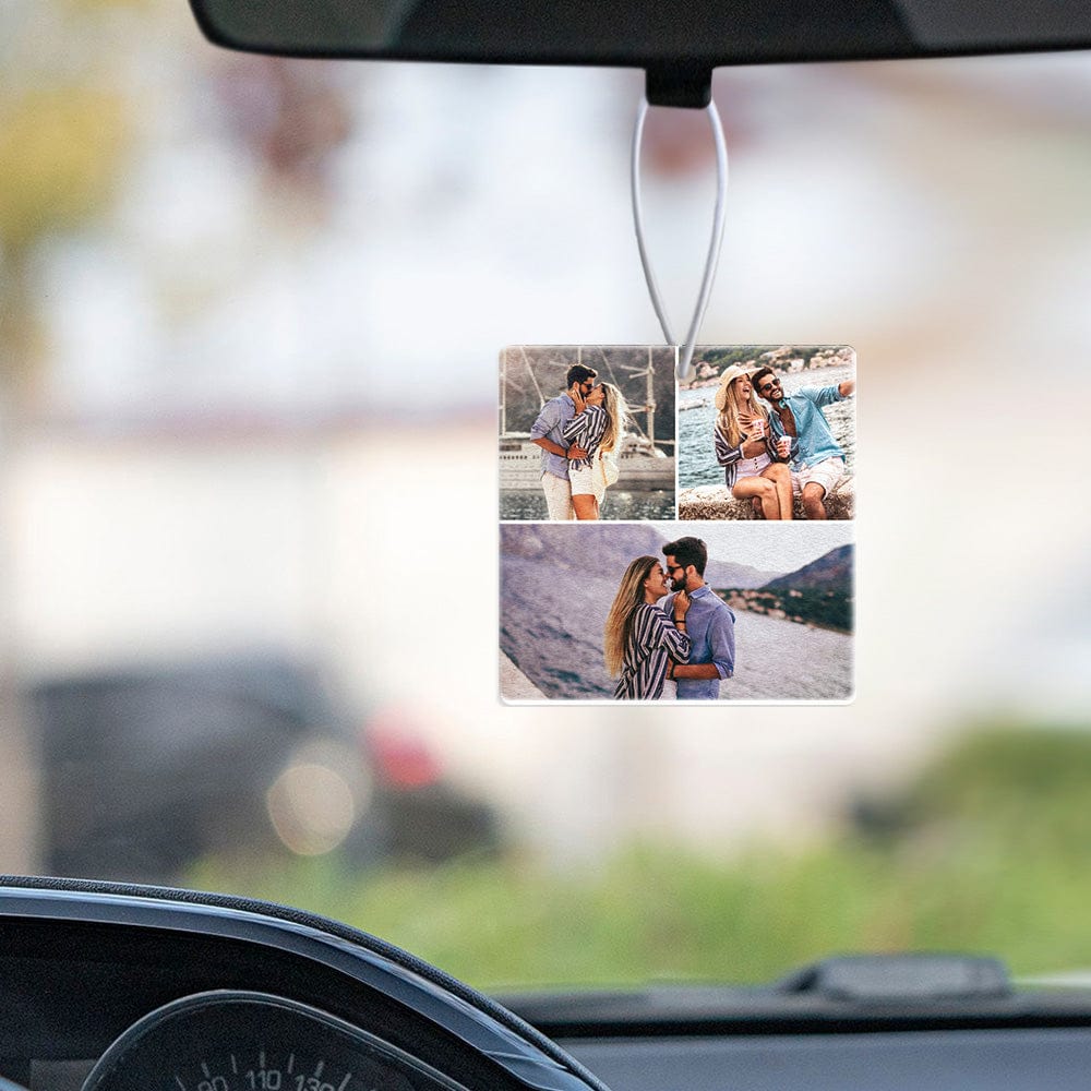 Custom Car Air Fresheners Collage Photo Rearview Mirror Ornament Air Freshener Gift for Men Women Friend - Giftlab