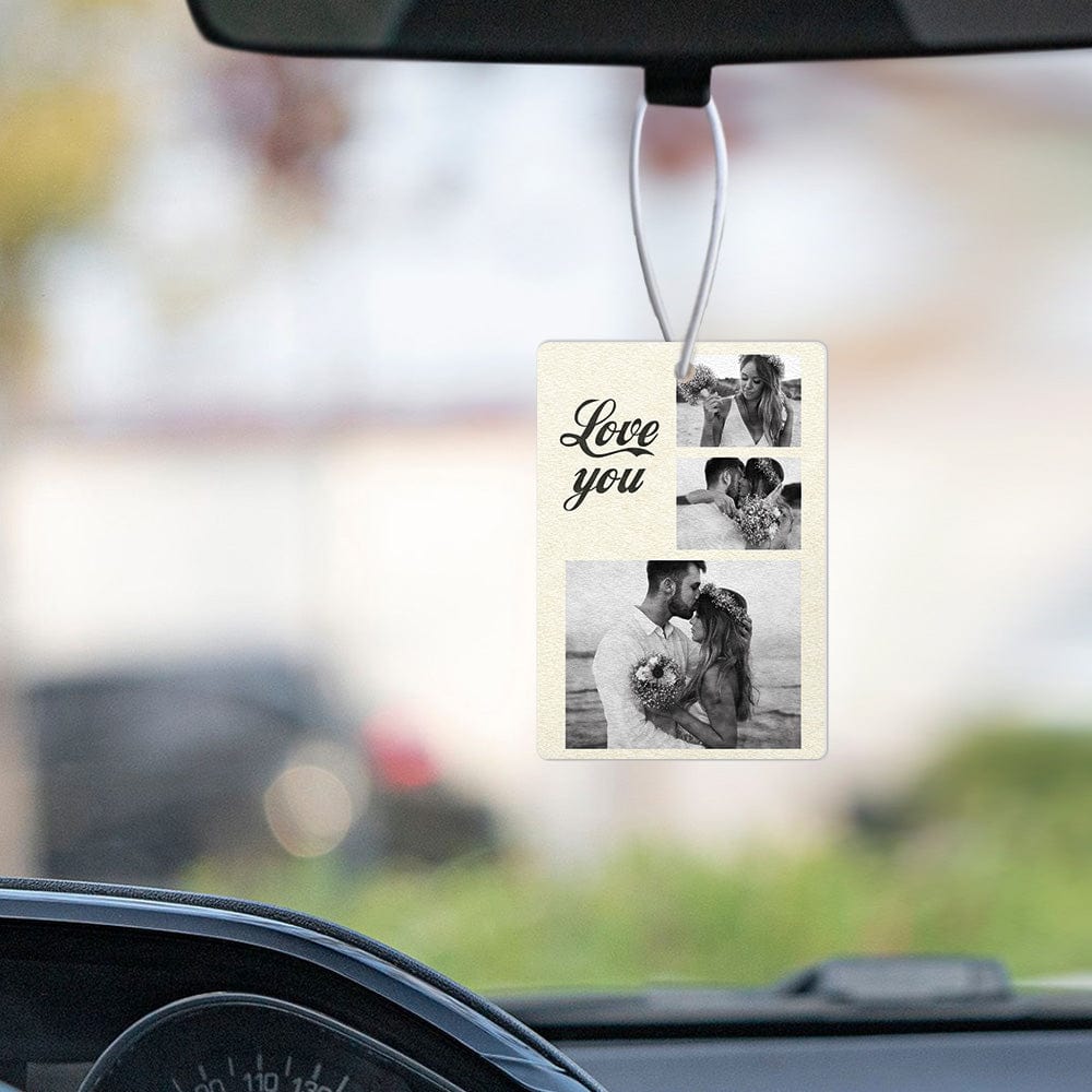 Custom Collage Photo Car Air Freshener Rearview Mirror Ornament Rectangle Air Freshener - Giftlab