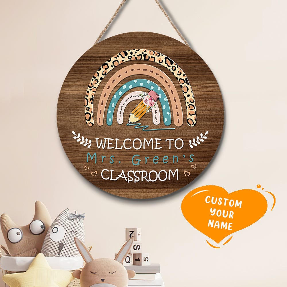 Teacher Appreciation Gifts Personalized Teacher Name Sign for Door - Giftlab