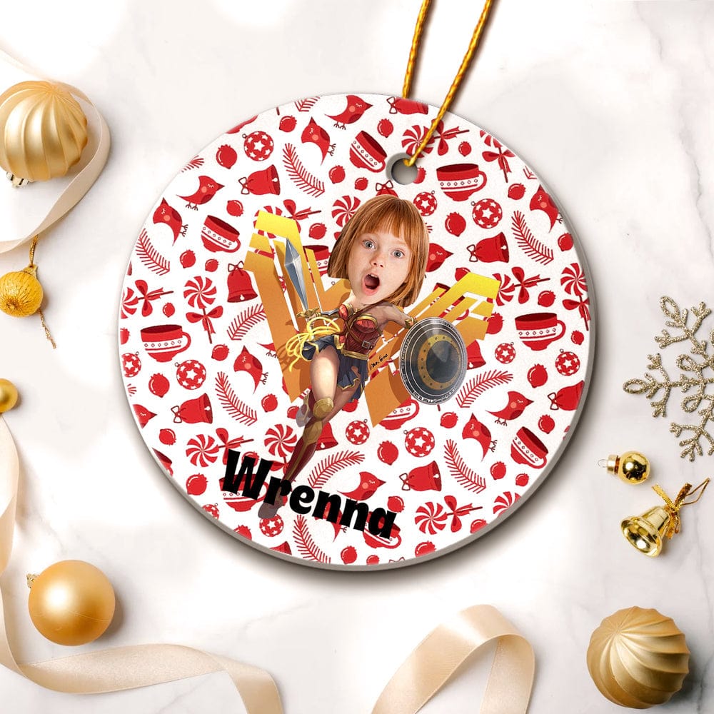Personalized Photo Christmas Ornamentst Wonderful Woman A Style Christmas Gift for Kids - Giftlab