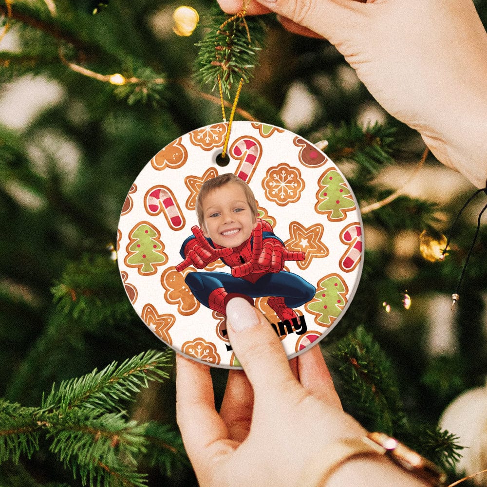 Photo Christmas Ornament Spiderboy Personalized Christmas Ornaments Christmas Gift for Kids - Giftlab