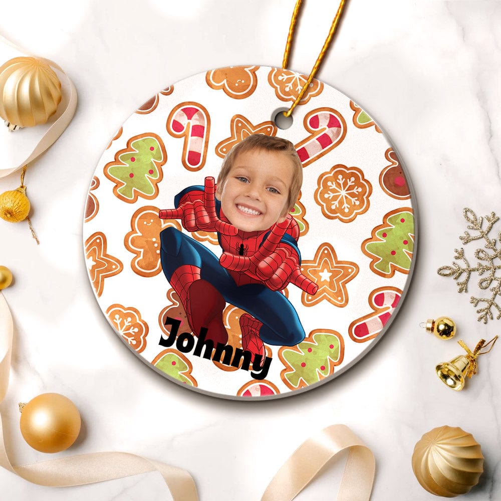 Photo Christmas Ornament Spiderboy Personalized Christmas Ornaments Christmas Gift for Kids - Giftlab