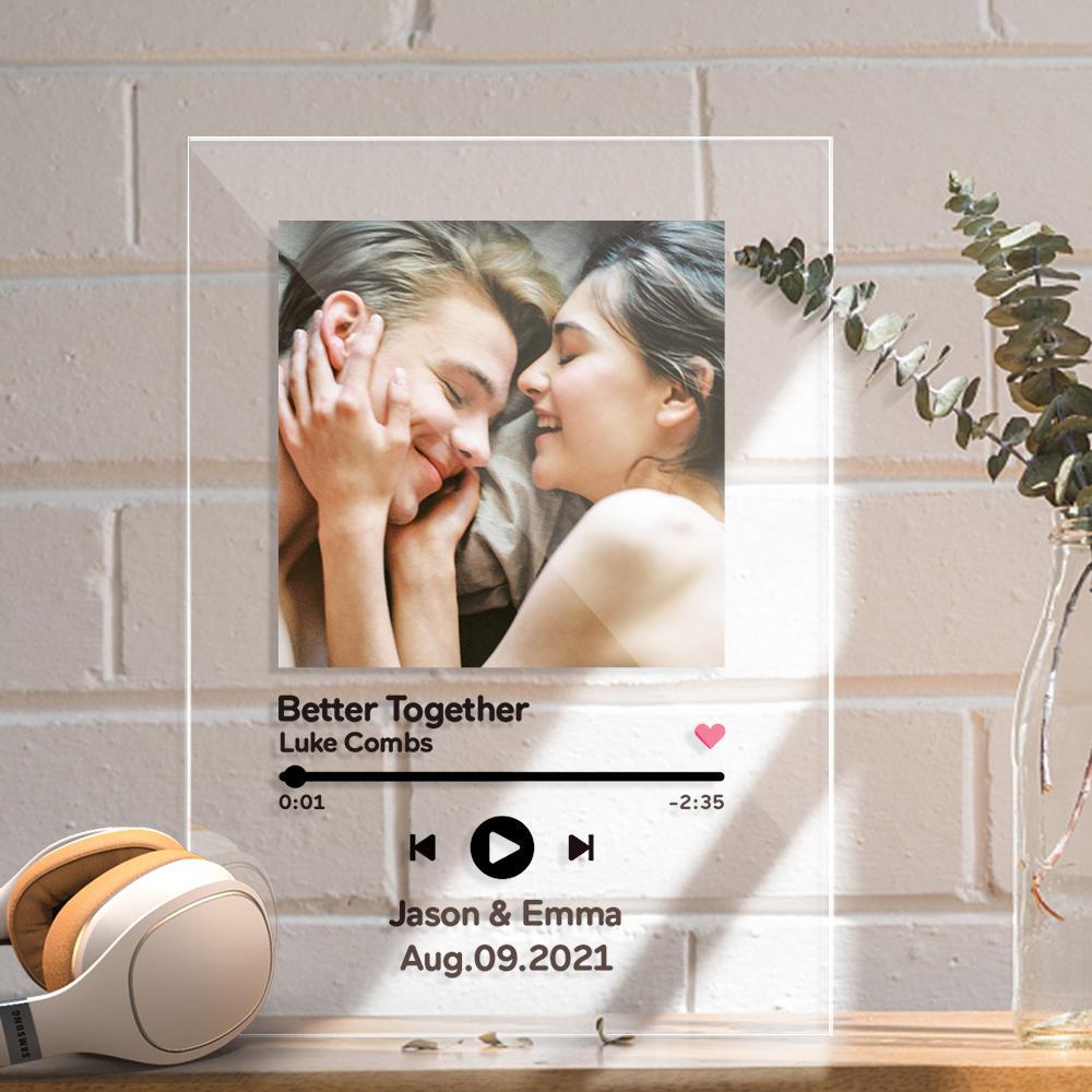 Custom Music Plaque Personalised Song Ablum Birthday Gifts Valentines Day Gifts - Giftlab