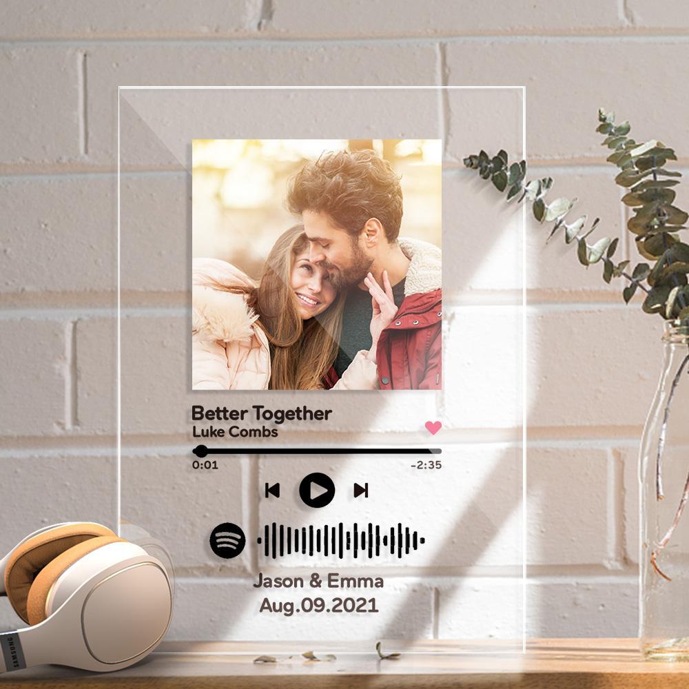 Custom Spotify Code Plaque Personalised Song Ablum Anniversary Gifts for Him Valentines Day Gifts - Giftlab