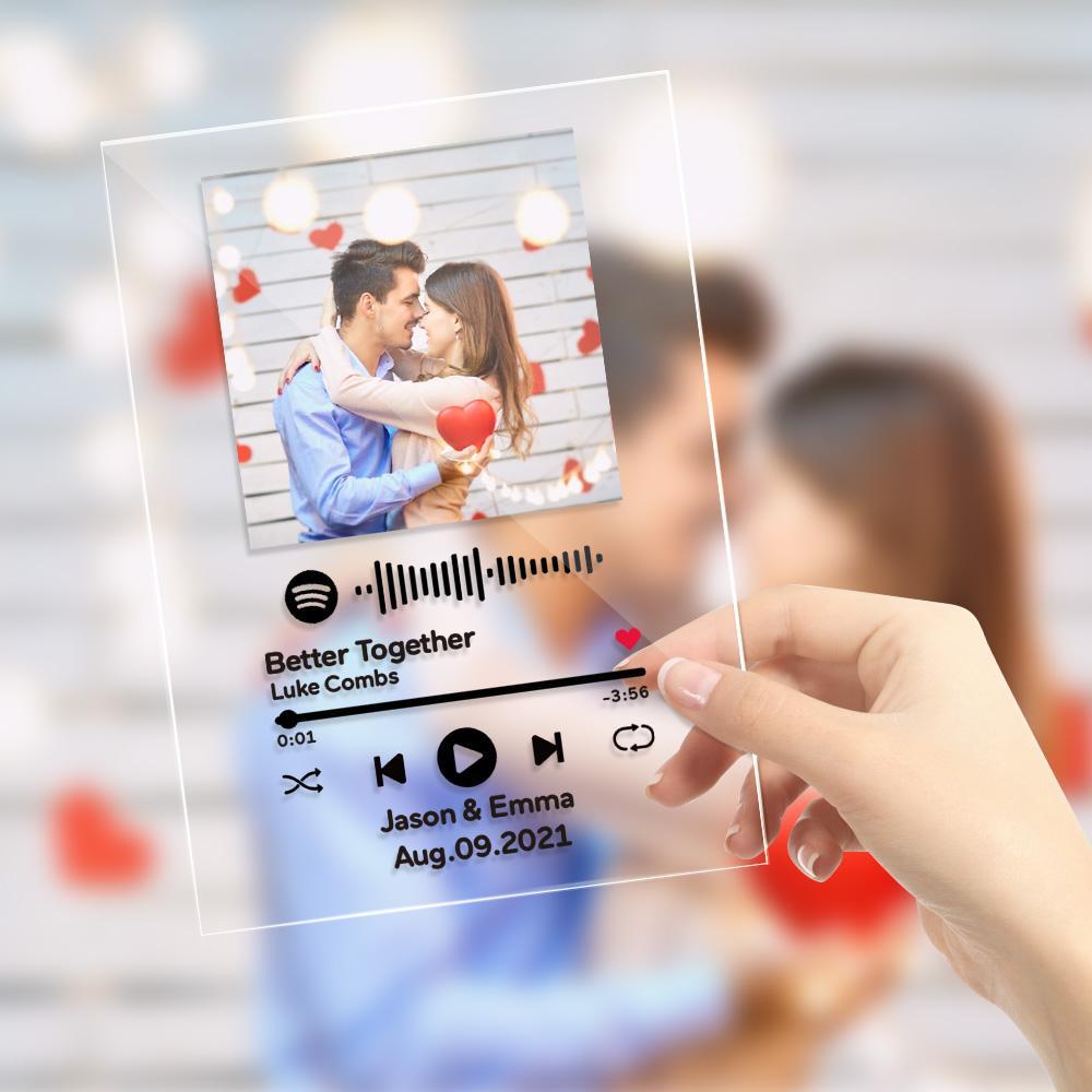 Custom Spotify Code Music Plaque Personalized Wedding Gifts Anniversary Gifts - Giftlab