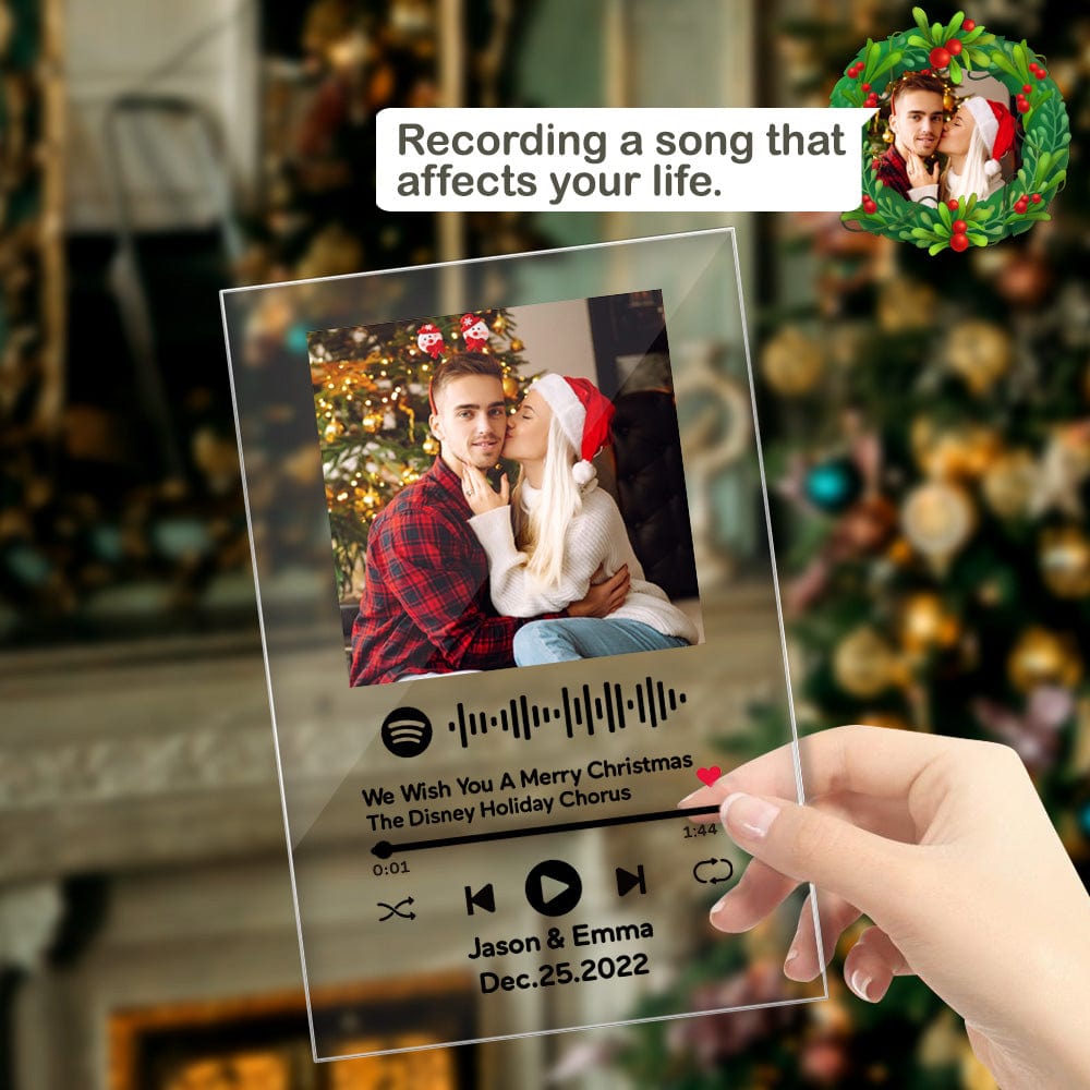 Christmas Gifts Custom Spotify Code Music Plaque Personalised Gifts For Couples - Giftlab