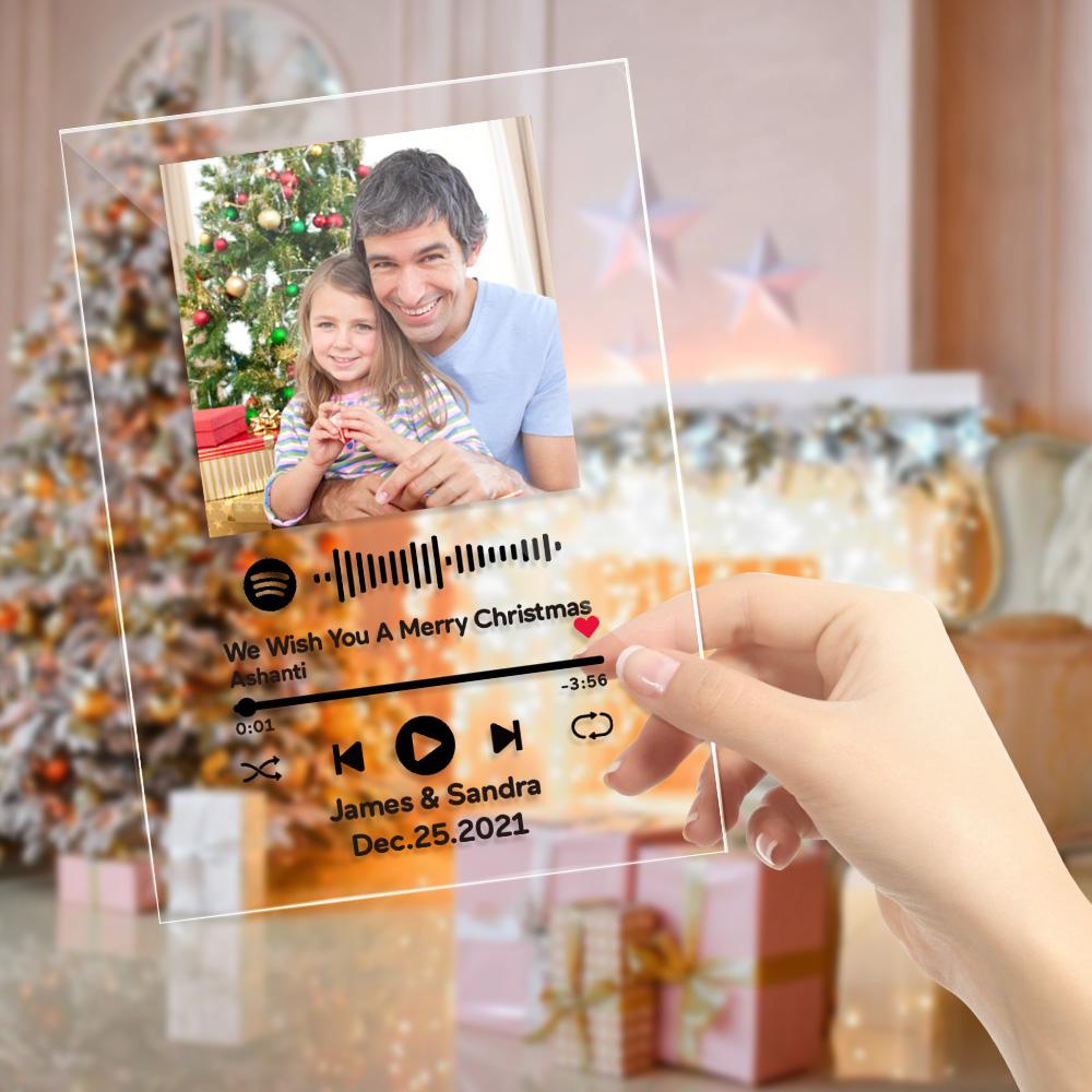 Custom Spotify Code Music Plaque Christmas Gifts for Dad - Giftlab