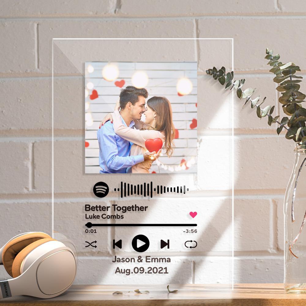 Custom Spotify Code Music Plaque Personalised Anniversary Gifts Valentines Day Gifts - Giftlab