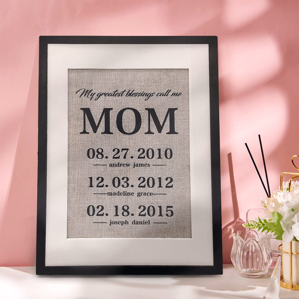 Personalized Mother Gift My Greatest Blessings Call Me Mom Name Sign Gift for Mother - Giftlab