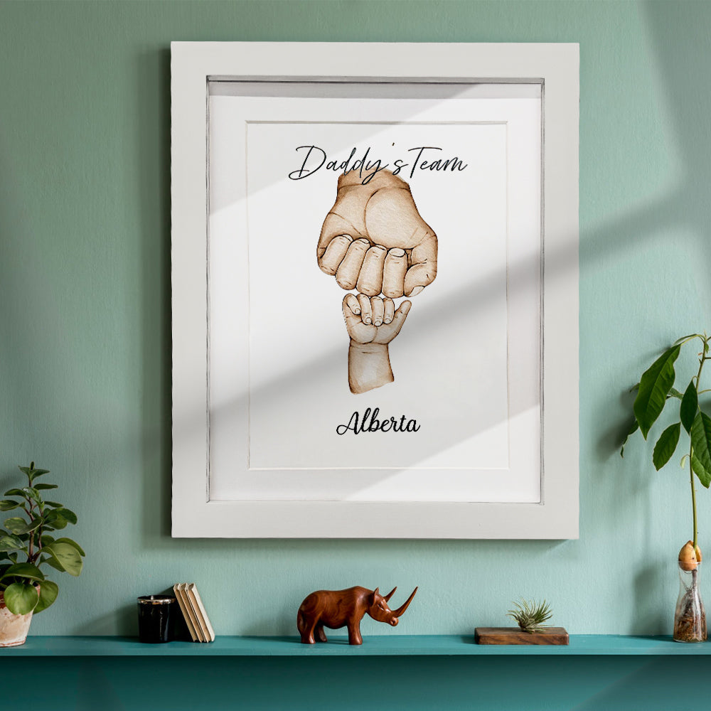Personalized Fist Bump Frame Custom Father's Day Picture Frame Gift for Daddy - Giftlab