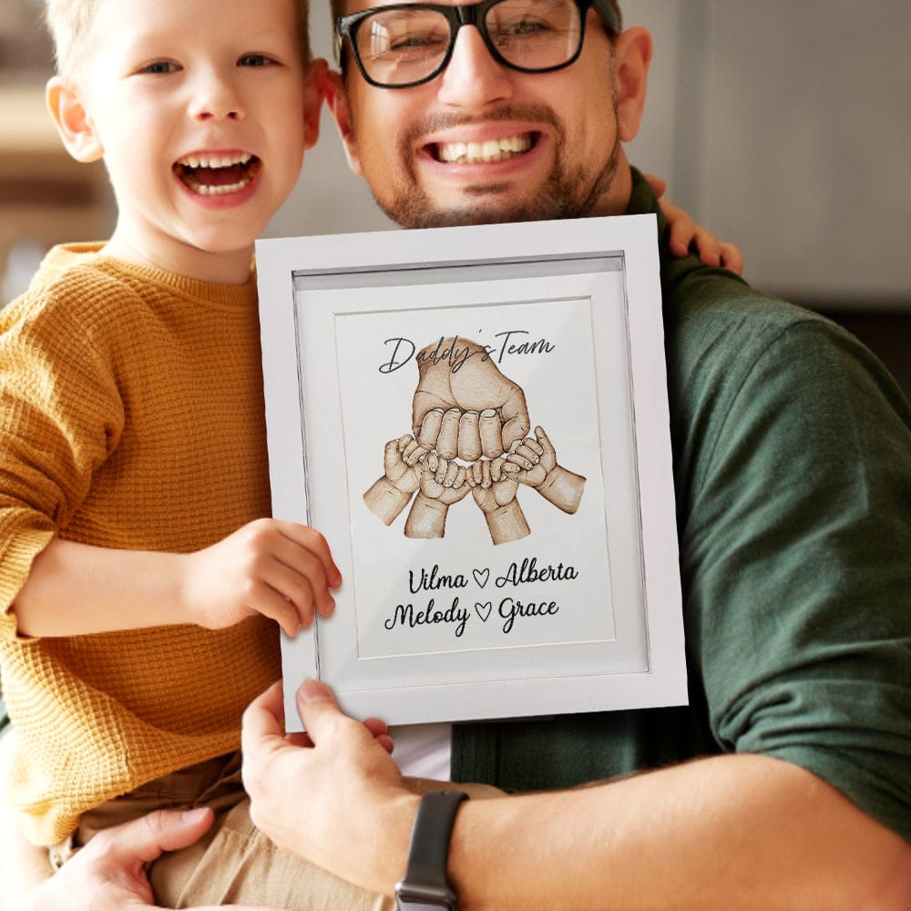 Personalized Father's Day Gift Ideas Personalized Fist Bump Frame Gift for Daddy - Giftlab