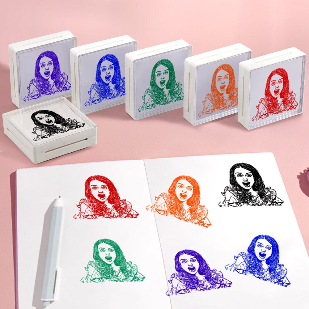 Personalized Portrait Stamp Custom Funny Stamps Gift for Him and Her - Giftlab