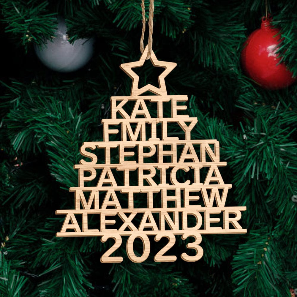 Personalized Christmas Ornament Family Name Ornament Christmas Tree Name Ornament Gifts - Giftlab