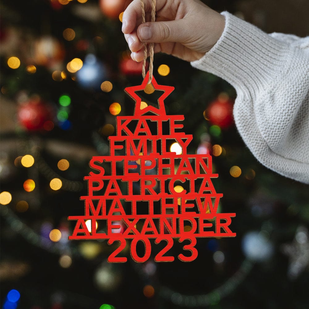 Personalized Christmas Ornament Family Name Ornament Christmas Tree Name Ornament Gifts - Giftlab
