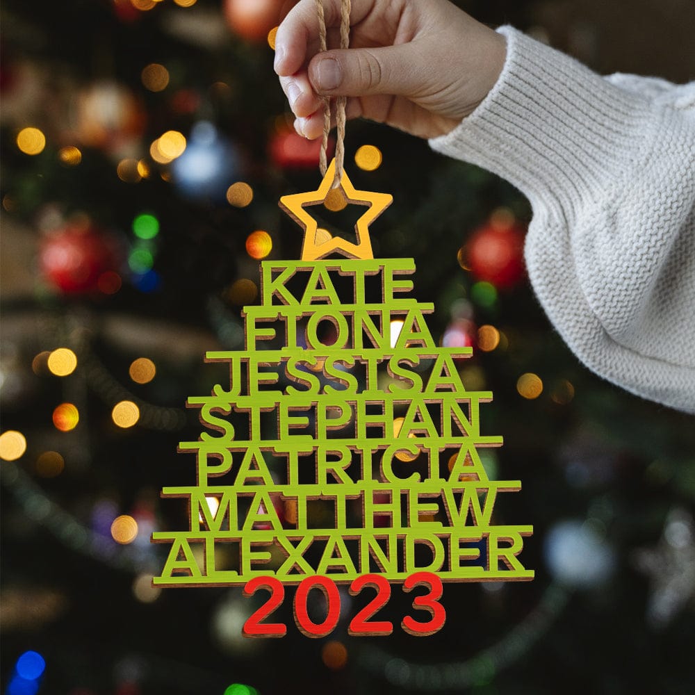 Personalized Family Name Christmas Ornament Christmas Tree Name Ornament Gifts - Giftlab