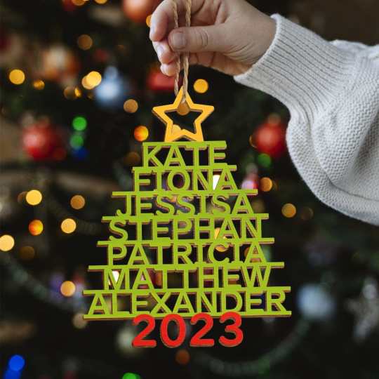 Personalized Family Name Christmas Ornament Christmas Tree Name Ornament Gifts