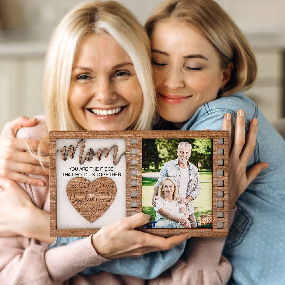 Personalized Puzzle Plaque You Are the Piece That Holds Us Together Signs Gifts for Mom or Grandma - Giftlab