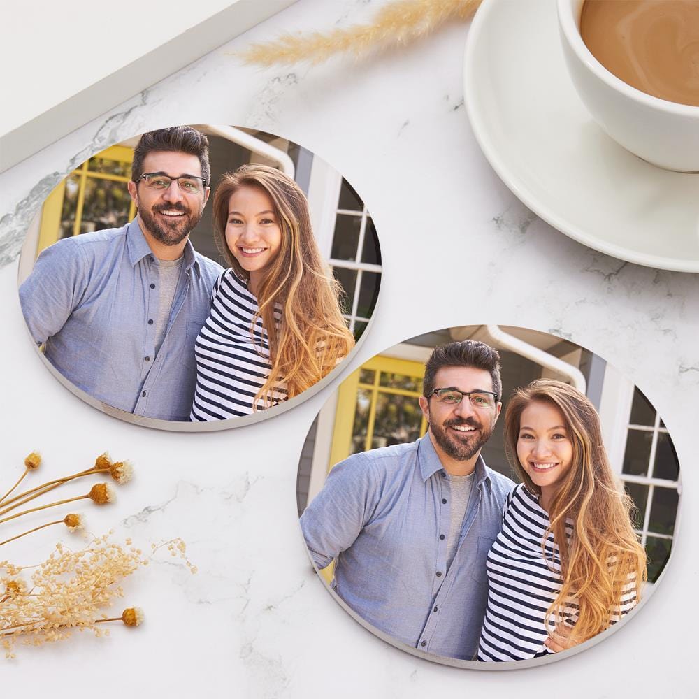 Anniversary Gifts Custom Coaster - Round - Giftlab
