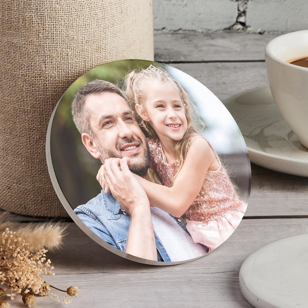 Daddy Gift Custom Photo Coaster Gift For Father - Giftlab